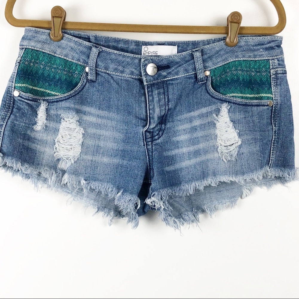 Empyre Embroidered Cut-off Boho Festival Sz 11
